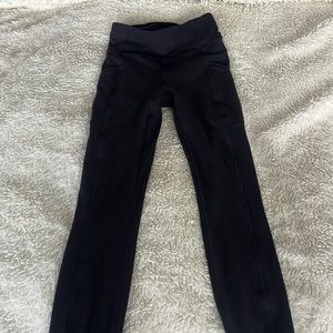 Black Lululemon leggings wonder train with pockets worn once size 2